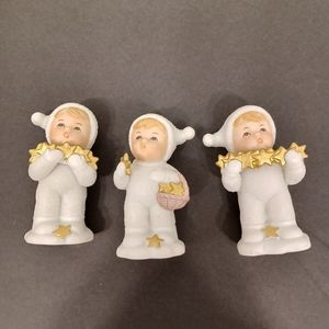 Vtg Homco snow babies lot of 3